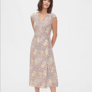 Gap Wrap-Front Midi Dress